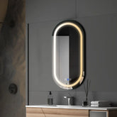 Specchio LED Ovale | Pulsanti touch | Funzione anti-appannamento | Temperatura di colore regolabile - Reyze Serie Salono Modello 1